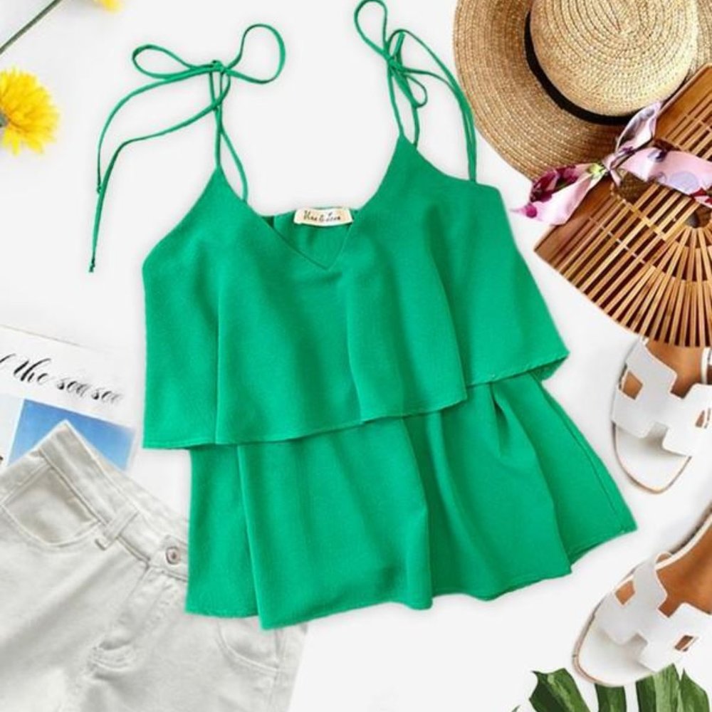 Two Tier Solid Cami Top
